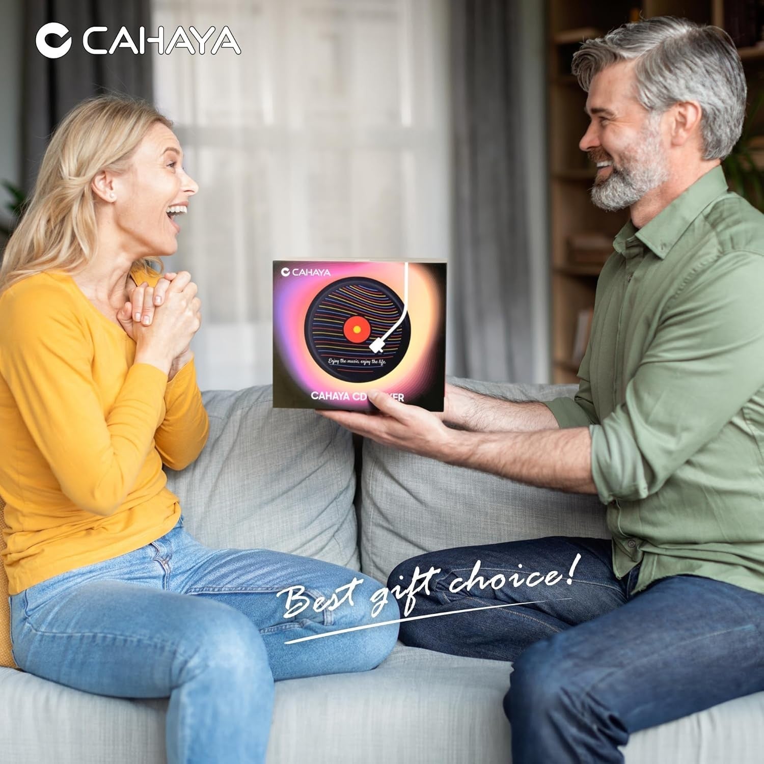 Portable CD Player Dual HiFi Speakers Remote Rechargeable USB