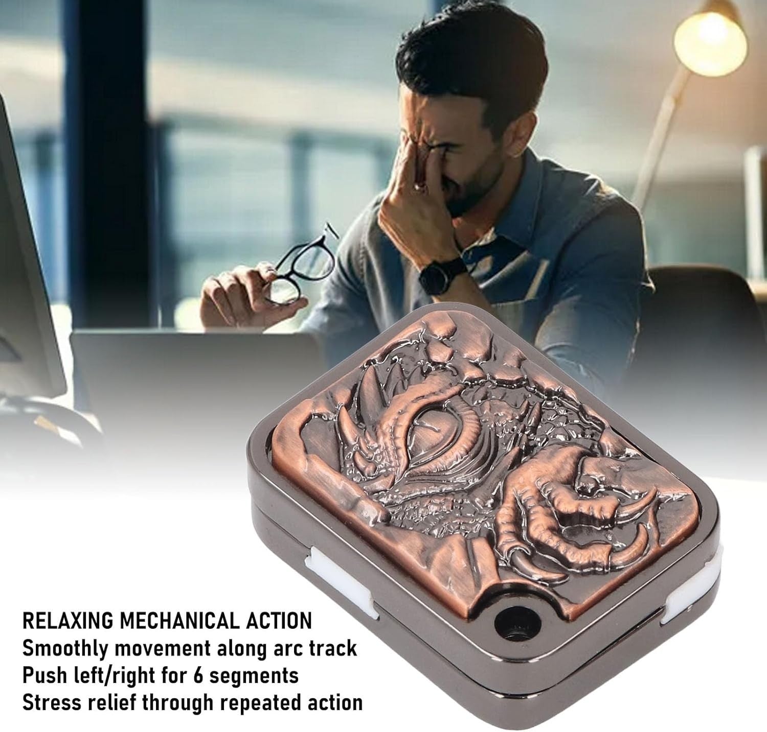 Dragon Magnetic Haptic Slider Stress Relief EDC Pocket Fidget Toy
