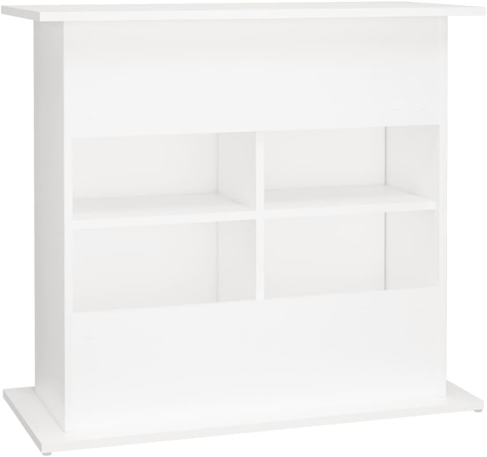 Modern White Aquarium Stand 81x36x73cm with 4 Doors & Hidden Storage