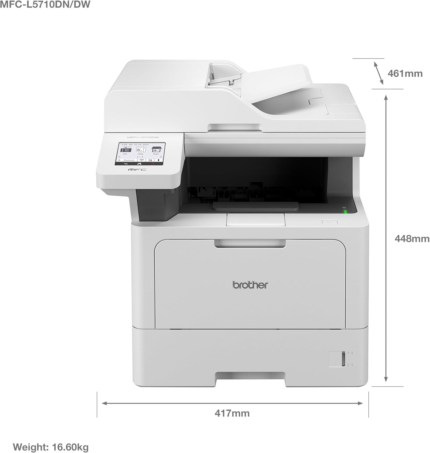 Wireless Mono Laser All-in-One Printer A4 Copy Scan Fax Black