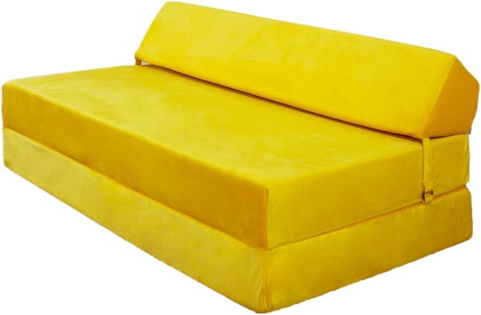 Premium Velvet Fold-Out Sofa Bed | Double Z Bed Mattress | Soft Plush Comfort