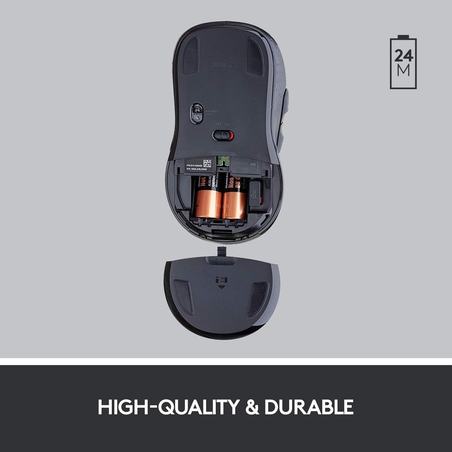 Wireless Laser Mouse Ergonomic 5 Button USB Receiver PC Laptop