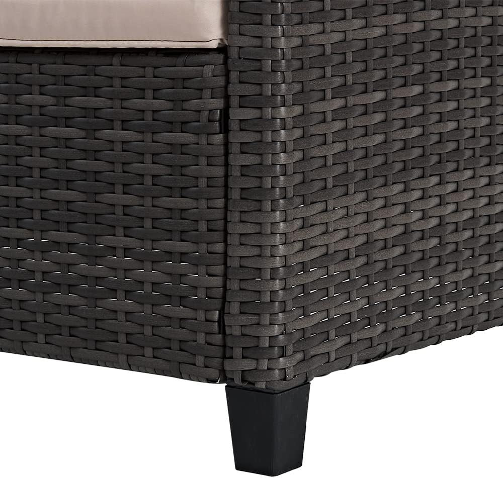 8 Seater Rattan Corner Sofa Set Outdoor Garden Patio Table Stool Set