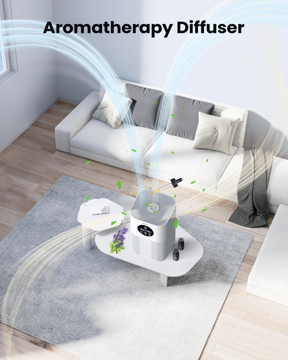 HEPA Air Purifier Bedroom PM2.5 Sensor Auto Mode Quiet Pet Smoke
