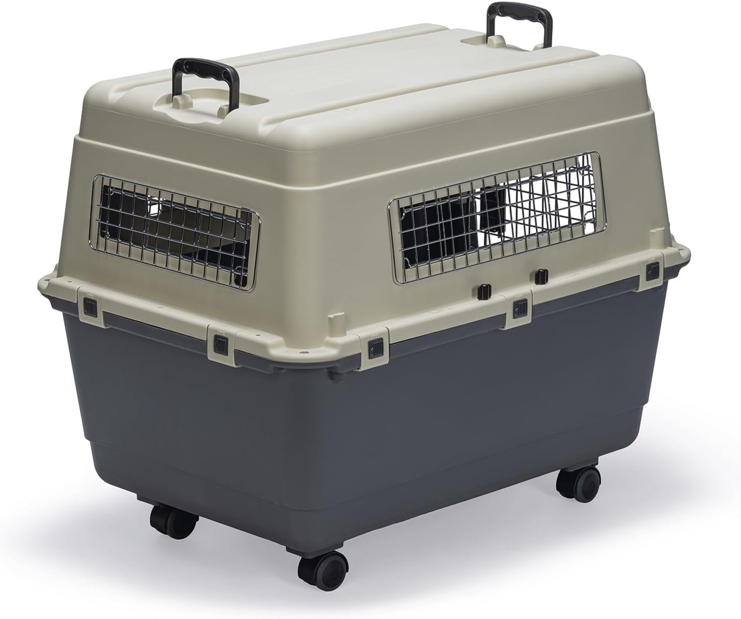Lockable Durable Pet Travel Crate IATA Approved 81x56x59cm with Water Bowl