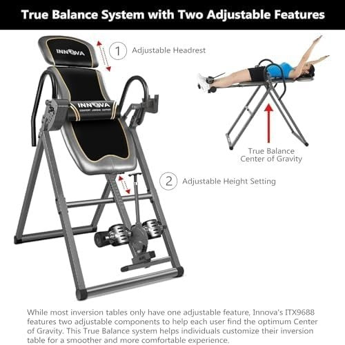 Inversion Table 6-Position Adjustable 300lb Capacity Backrest