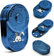 Blue Rabbit Ratchet Fidget Slider Metal Pocket Stress Relief EDC