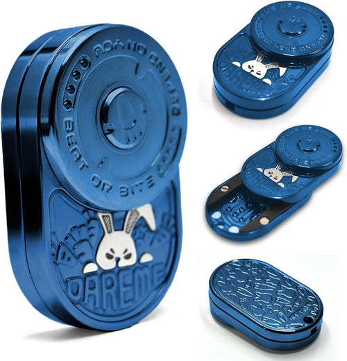 Blue Rabbit Ratchet Fidget Slider Metal Pocket Stress Relief EDC