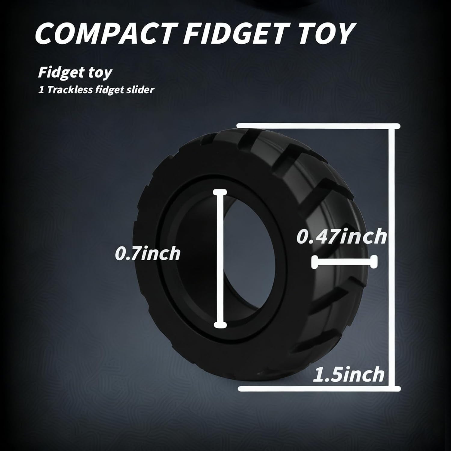 Black Metal Fidget Ring Magnetic Slider Stress Relief EDC