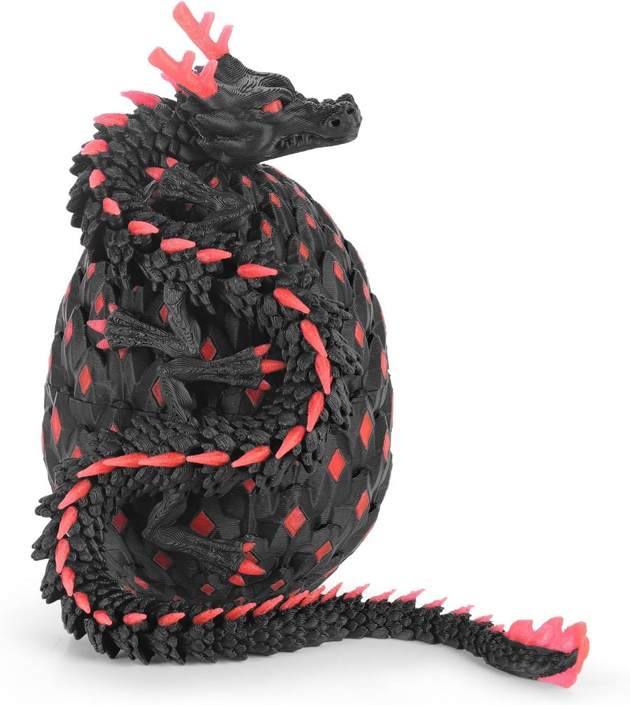 Glow in Dark Articulated Dragon Egg 12in Fantasy Fidget Desk Toy