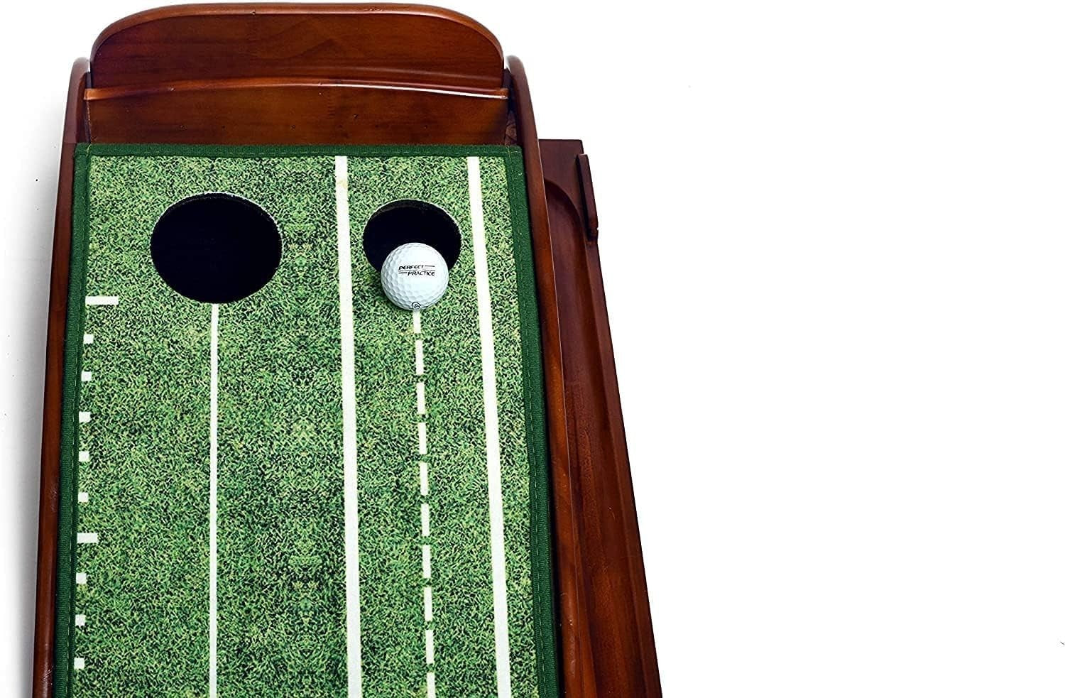 Indoor Putting Mat 8ft Golf Training Aid Auto Return Home Office Practice