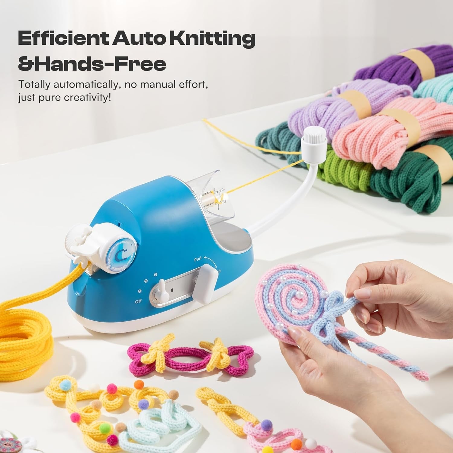 Electric iCord Knitting Machine Automatic Cord Maker Fast DIY Craft Tool