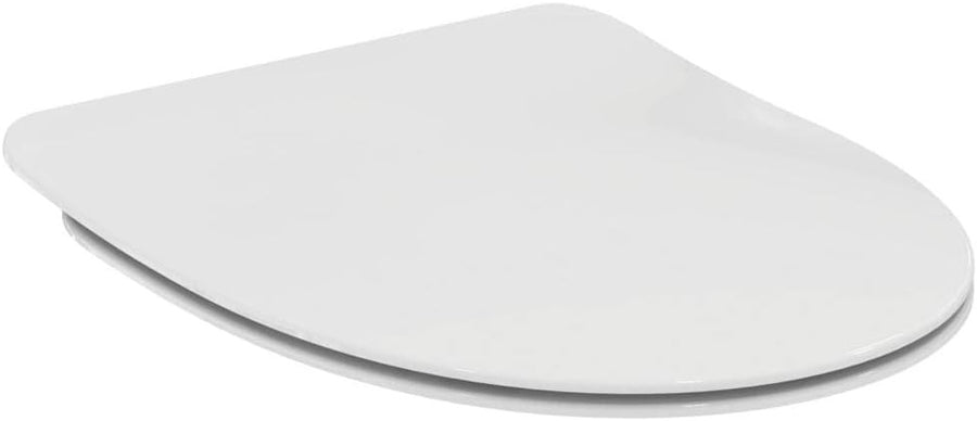 Connect E Toilet Seat Round White | Stainless Steel Hinges | Ideal Standard