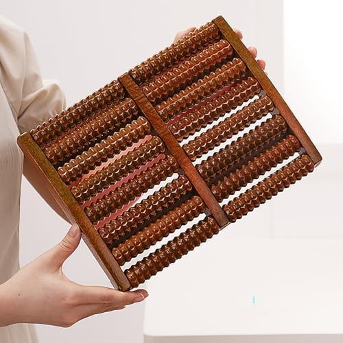 Wooden Foot Massage Roller Acupressure Plantar Fasciitis Relief
