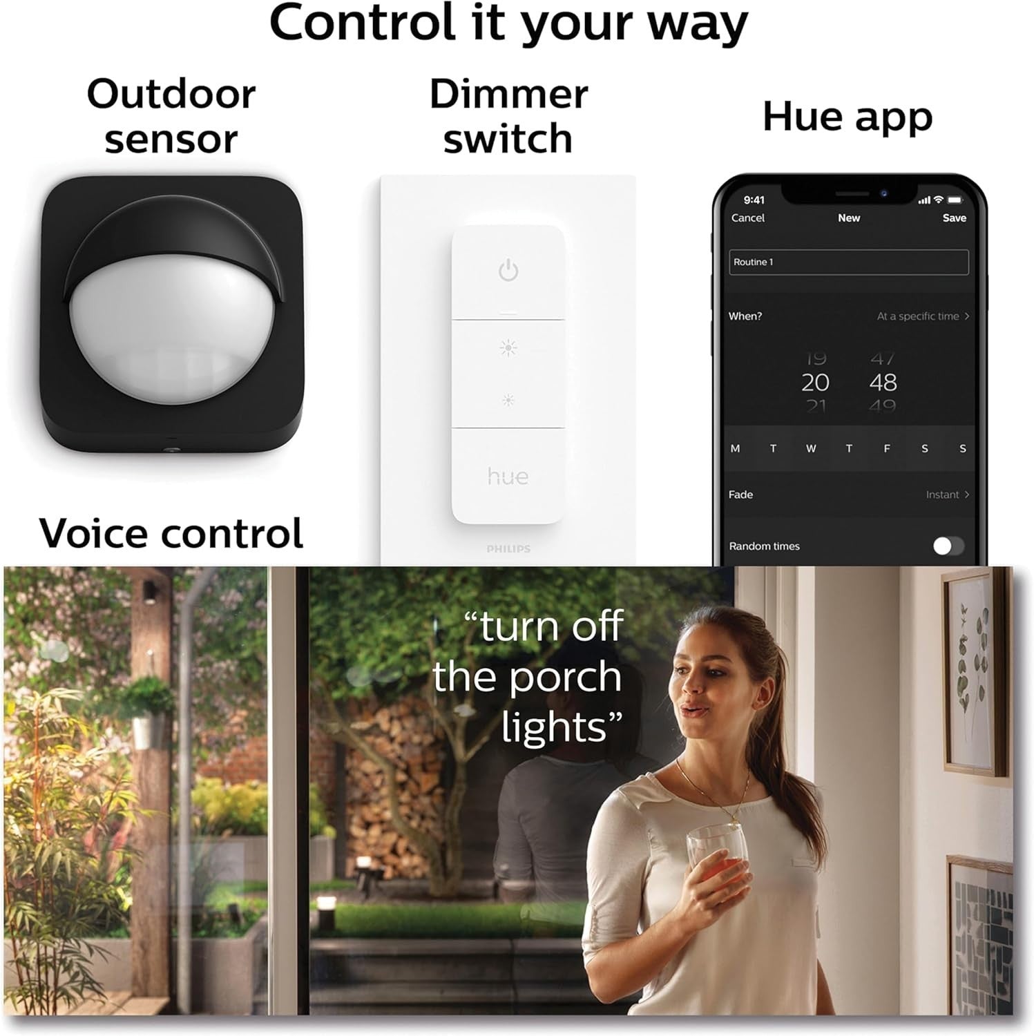 Smart Outdoor LED Wall Light 16W RGB Colour with Alexa & Google Control