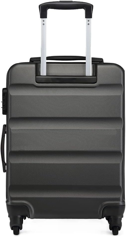 66cm ABS+PC Checked Suitcase Lightweight Spinner Trolley TSA Secure Lock
