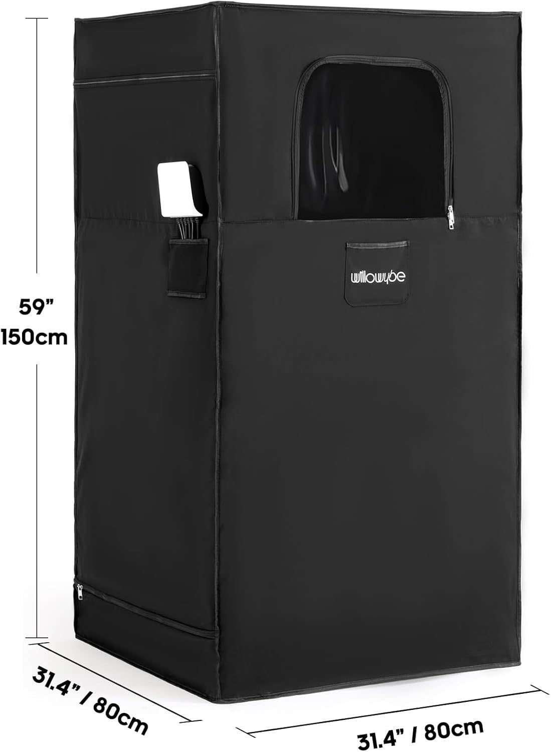 Portable Infrared Sauna Tent w/ 6 Heating Plates, Foot Pad & LED Light Spa