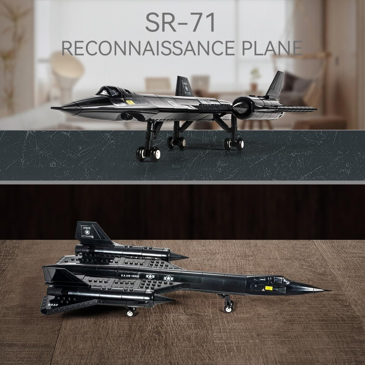SR71 Blackbird Jet Model Kit 183pcs | Air Force Toy Gift for Kids & Adults