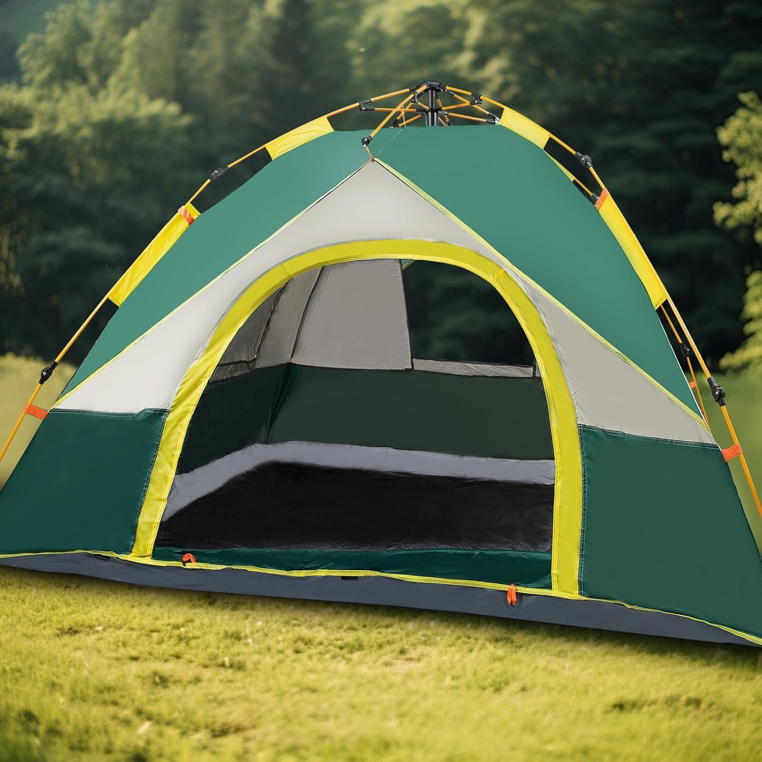 3-4 Person Pop Up Camping Tent Waterproof Quick Setup