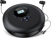 Portable CD Player Anti Skip LCD Earphones AUX PROG Memory Black