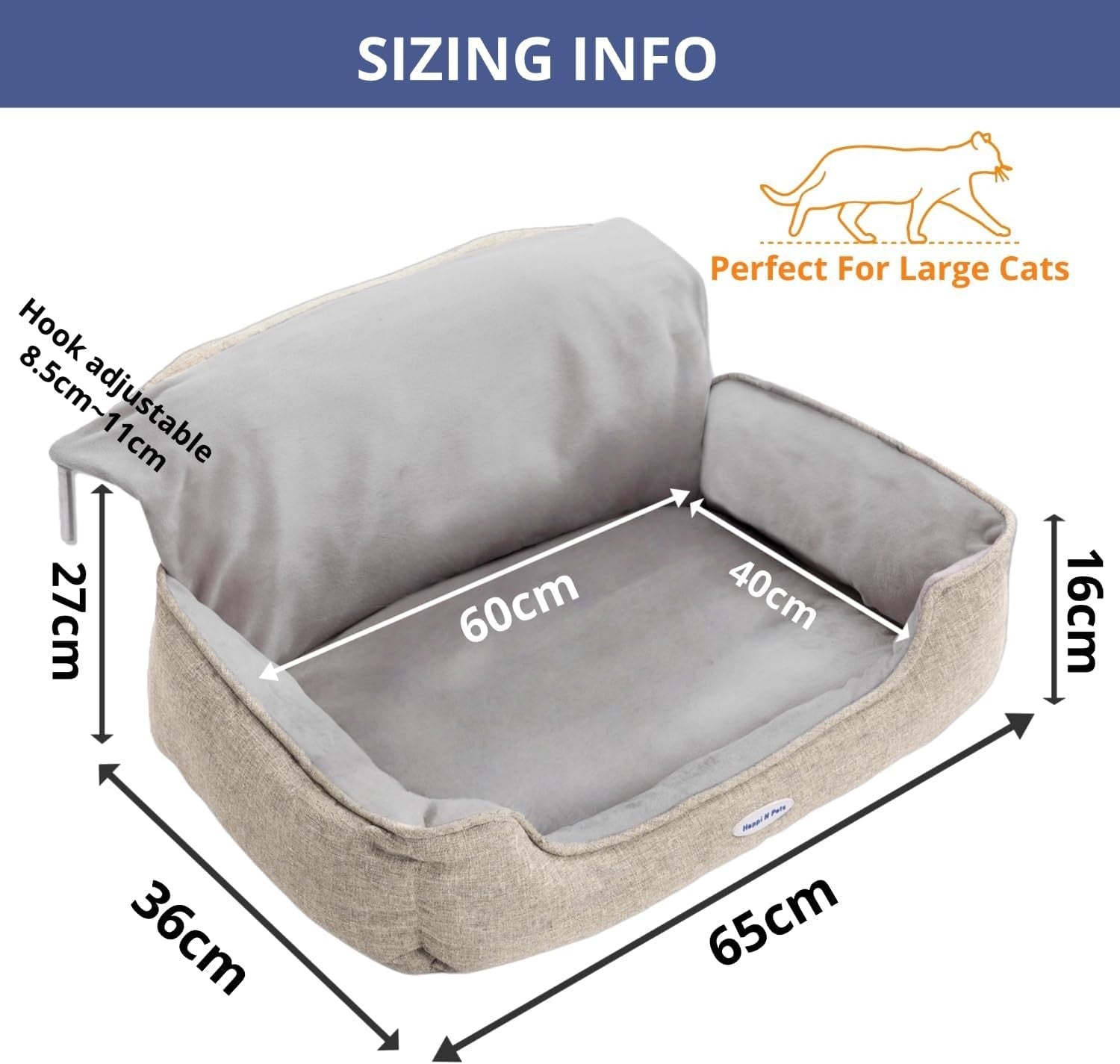 Large Cat Radiator Bed Heater Hammock Window Perch Adjustable Hook