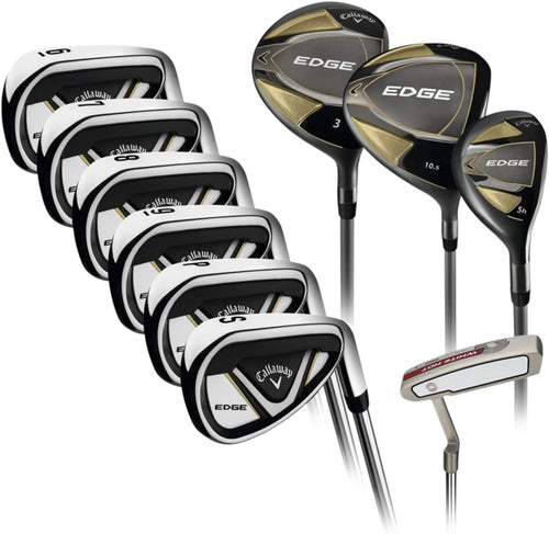 Right Hand Golf Club Set 10pc Stiff Flex Driver Hybrid Irons Graphite