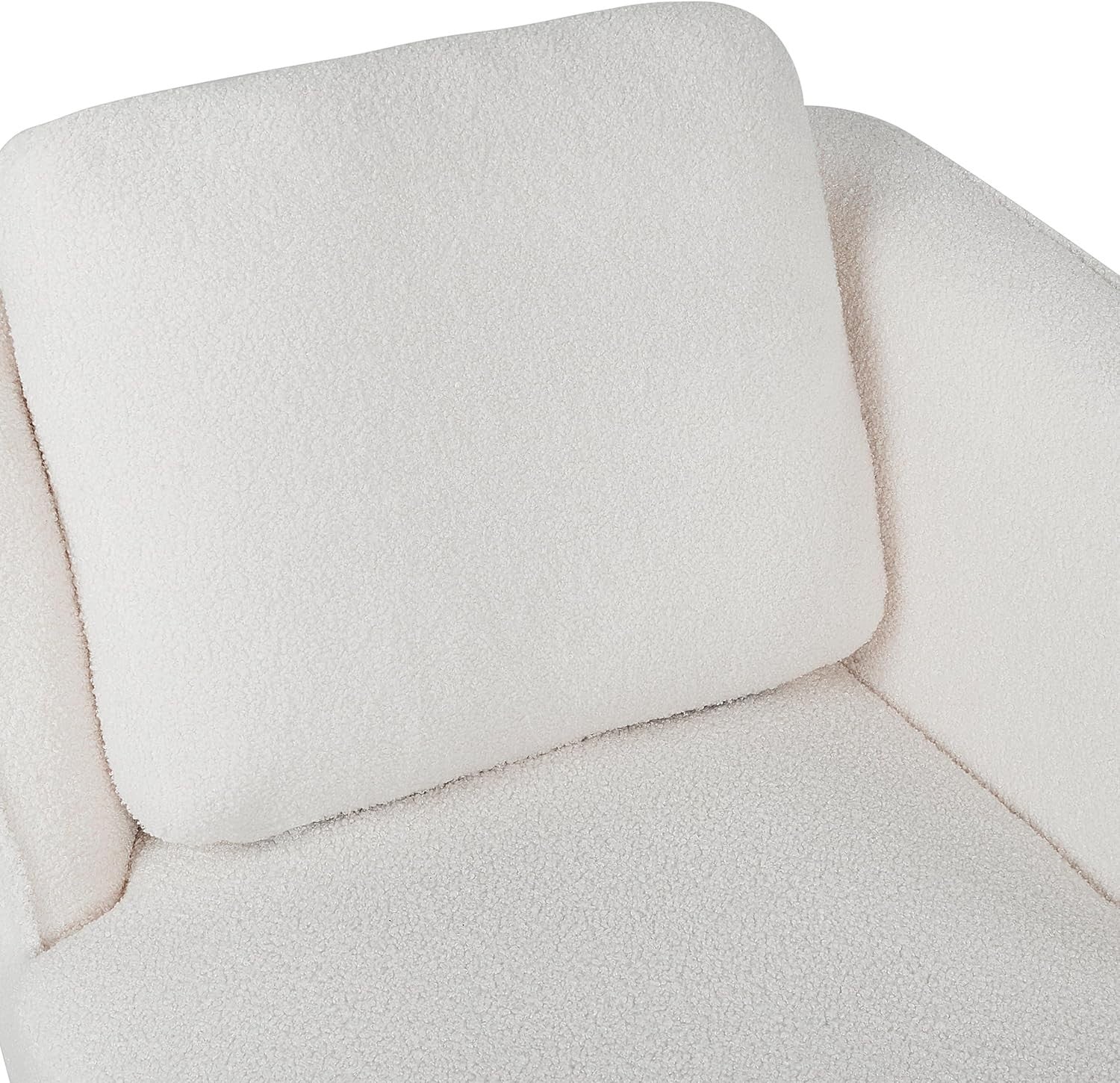 Boucle Chaise Lounge Sofa Left-Hand | Retro Style Off-White Compact Seat