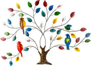27" Tree of Life Metal Wall Art Outdoor Garden Bird Decor