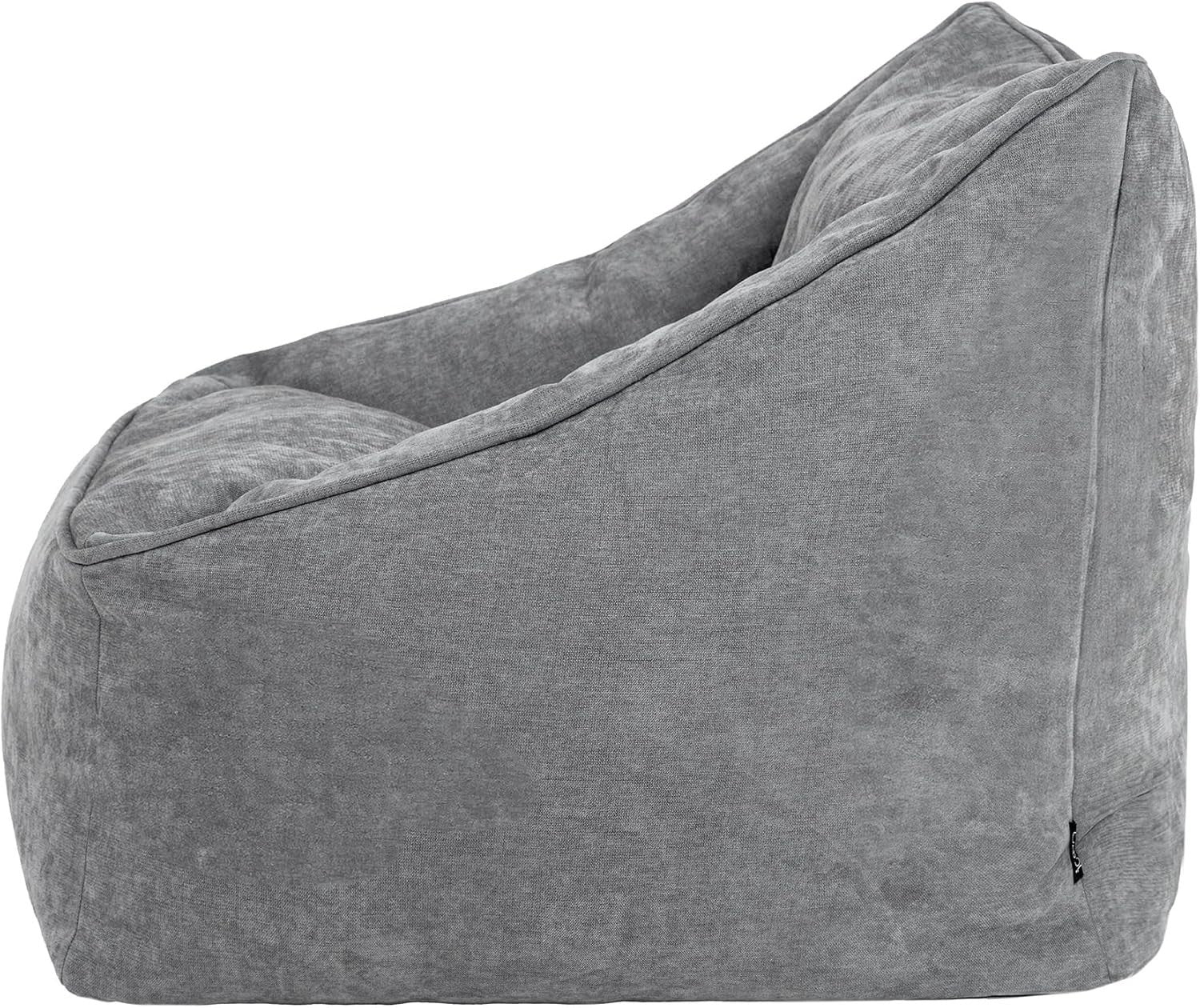 Grey Chenille Bean Bag Armchair Comfy Lounge Chair Sofa for Adults Home