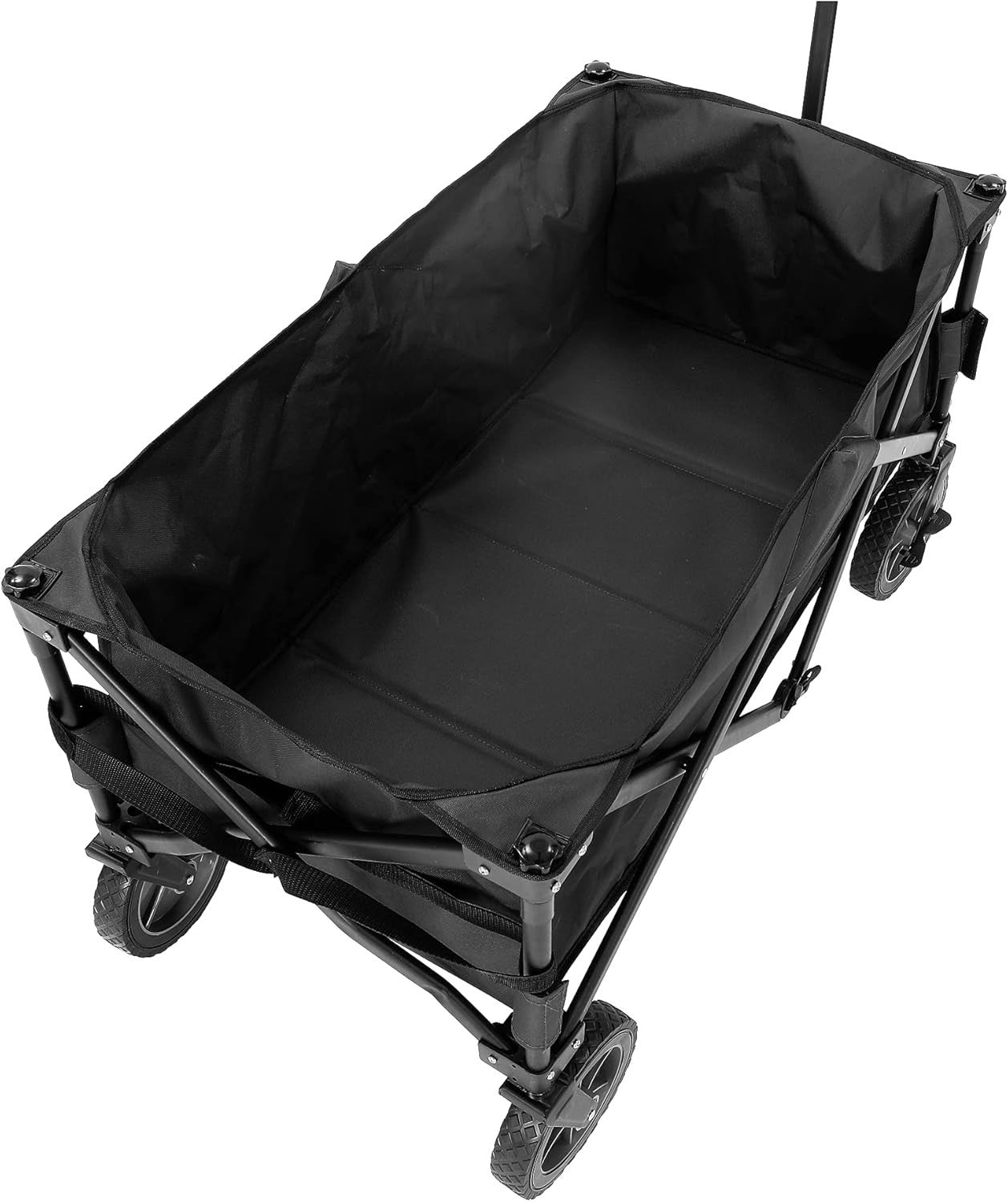 Black Folding Garden Wagon 85kg Collapsible Camping Festival Trolley