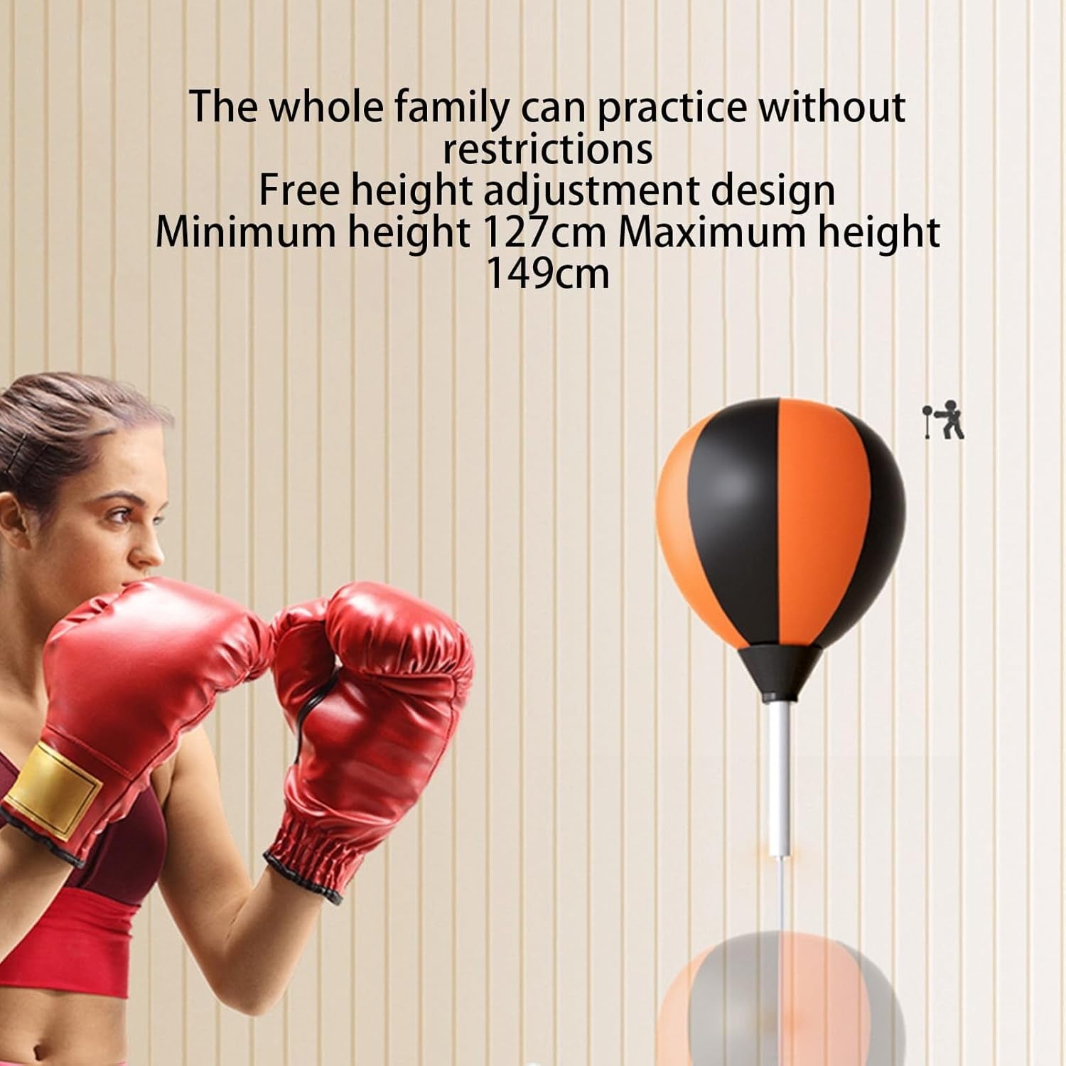 Adjustable Reflex Punching Bag Stand Speed Boxing Trainer Adult