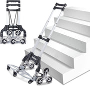 Aluminium Stair Climbing Hand Truck 10 Wheel Folding Dolly Cart