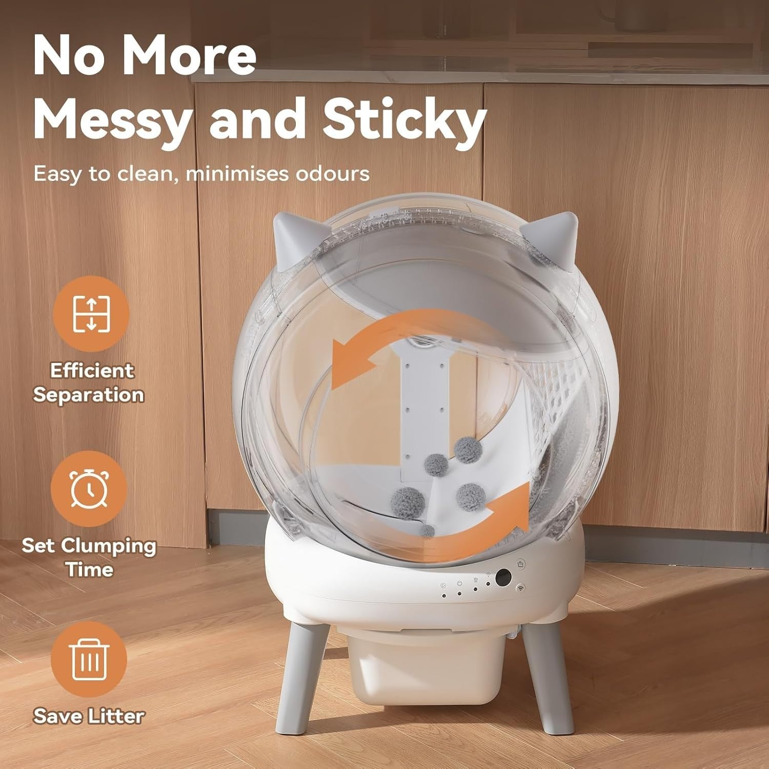 Self Cleaning Cat Litter Box APP Control Auto Multi Cat Odor Free