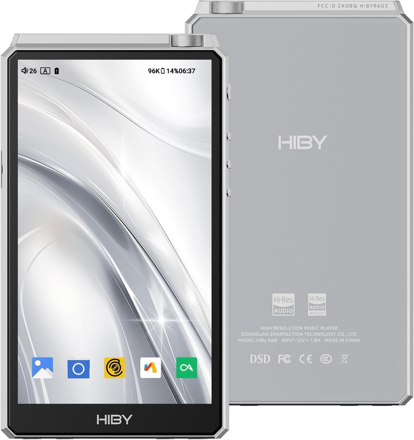 Hi Res Audio MP3 Player Android 12 Bluetooth WiFi 2TB Expandable