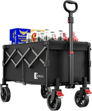 Folding Camping Trolley 120L Heavy Duty Garden Wagon Cart 220lbs