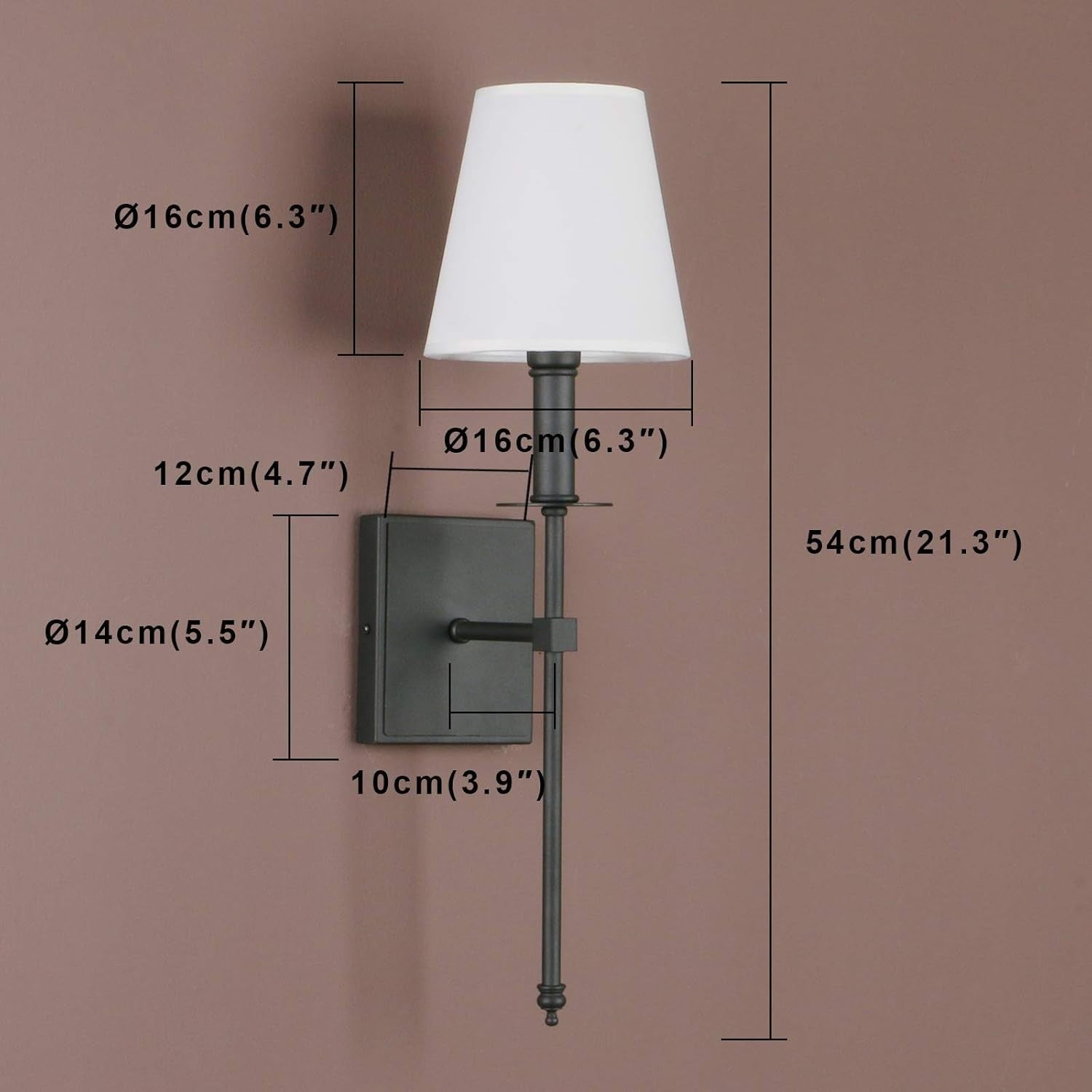 Vintage Modern Linen Wall Lamps 2-Pack, Adjustable Sconce Lighting for Home