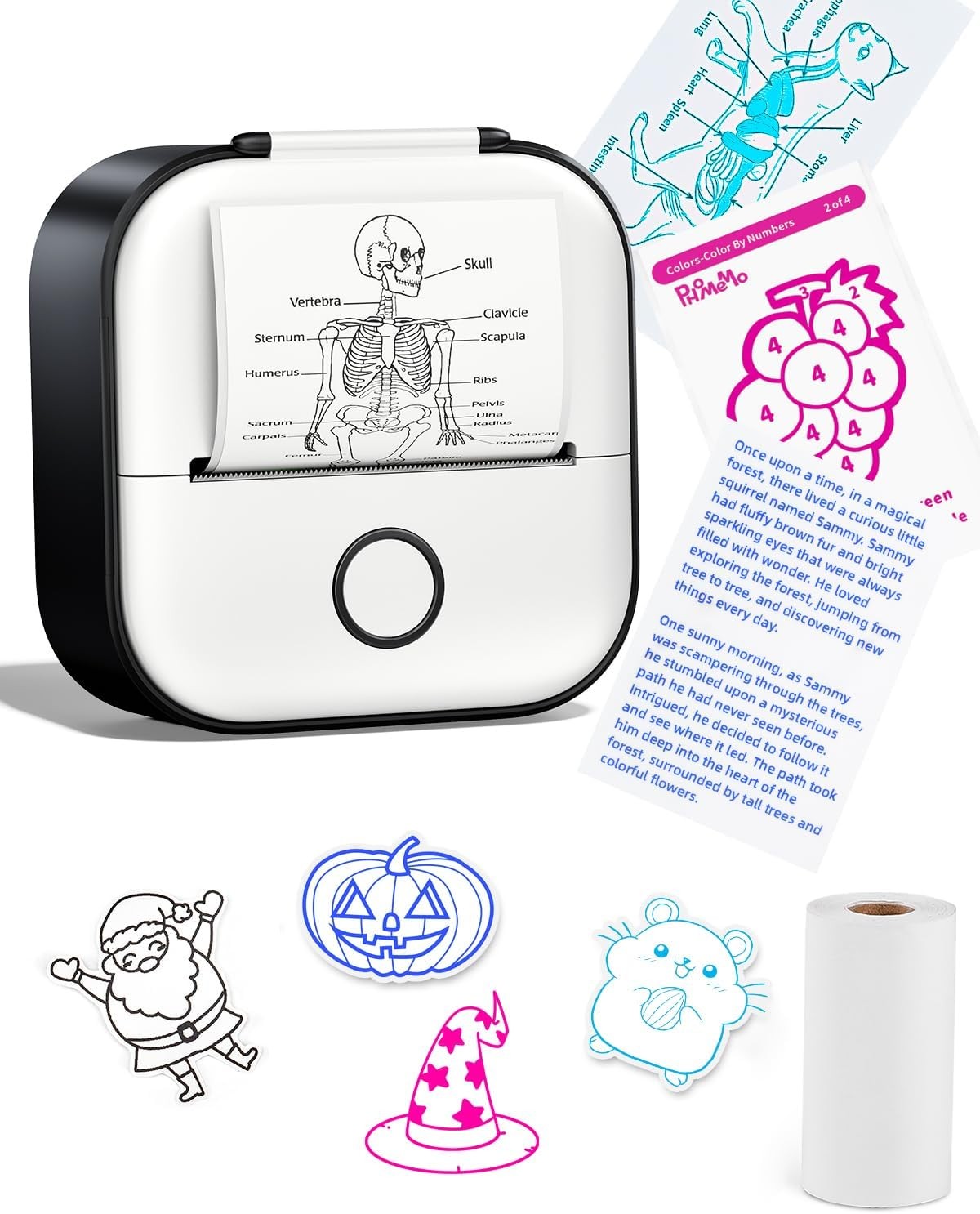 Mini Thermal Sticker Printer – Portable Bluetooth Printer for Kid