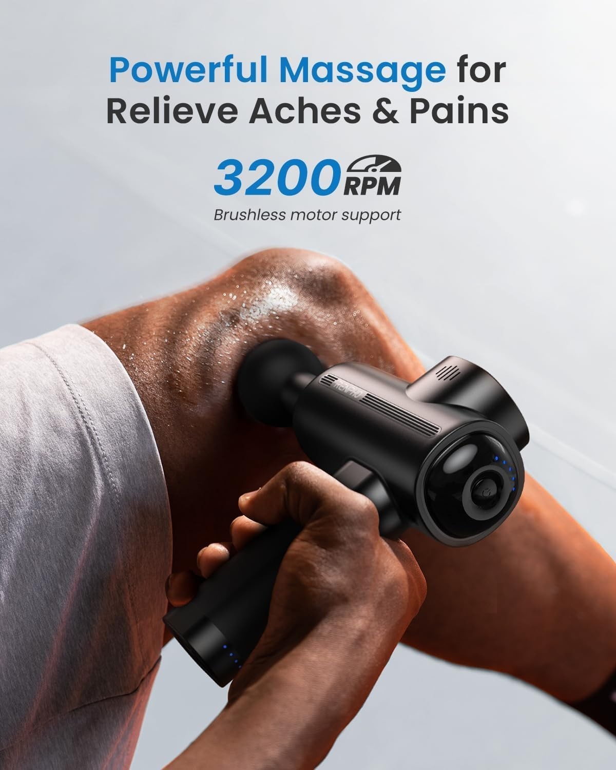 Deep Tissue Muscle Massage Gun 3200RPM | Quiet Pain Relief w/ Case