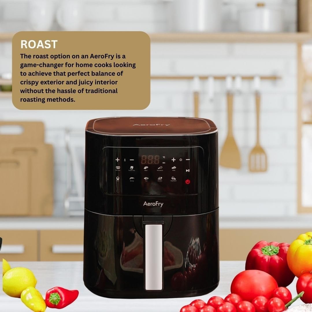4.5L Digital Air Fryer Oil-Free Cooker Timer 10 Presets Non Stick Basket