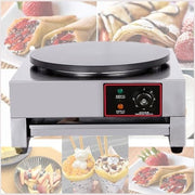 Adjustable 15.7” Crepe Maker 3000W Non-Stick Pancake Grill Plate