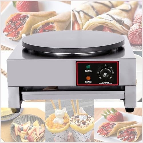 Adjustable 15.7” Crepe Maker 3000W Non-Stick Pancake Grill Plate