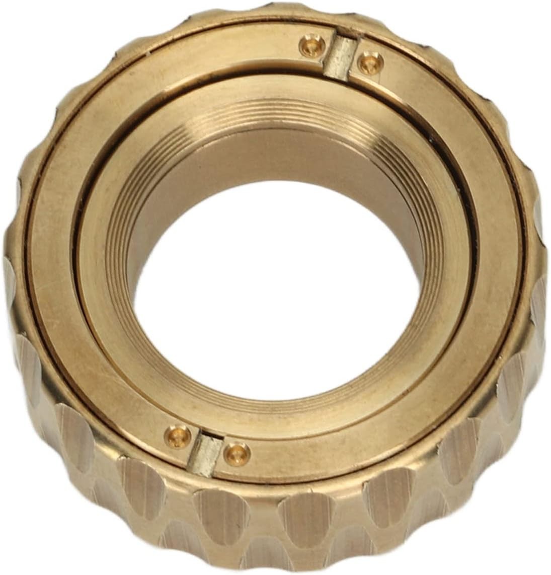 Gold Ratchet Ring Fidget Metal Rotating Slider Stress Relief ADHD