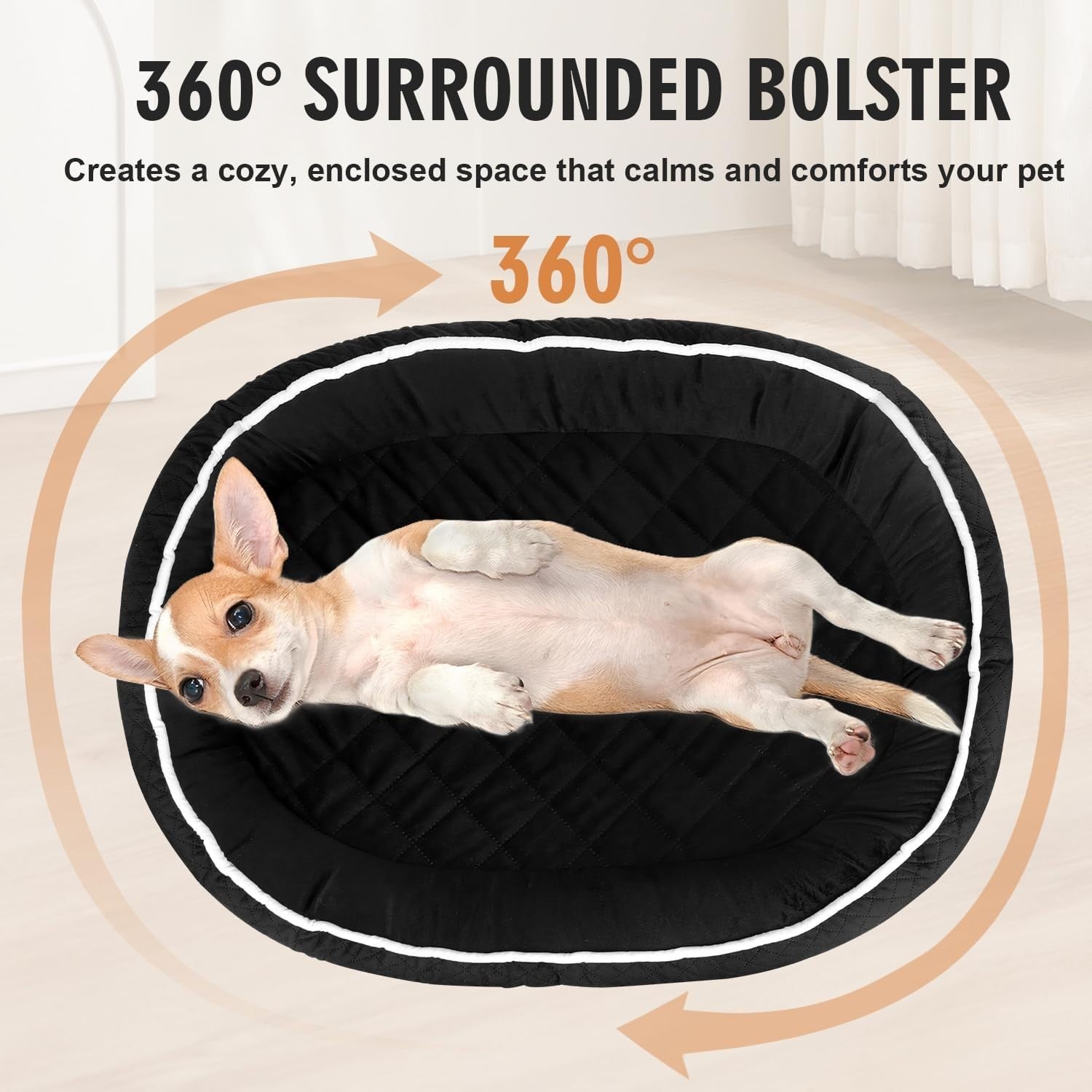 Orthopedic Memory Foam Dog Bed 90x70cm Washable