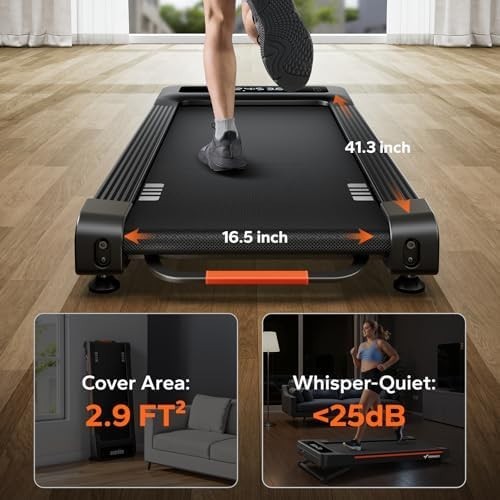 Heavy Duty Walking Treadmill 12% Incline 400LBS 3.5HP Quiet Home Pad