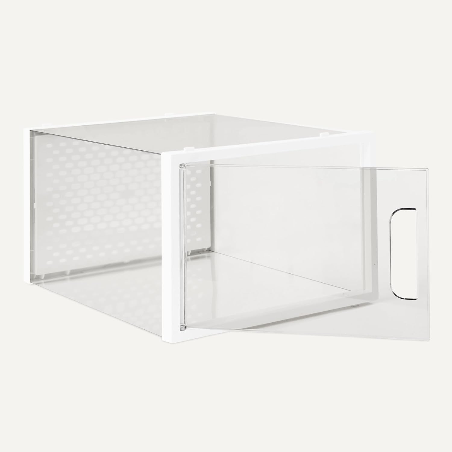 Pack of 12 Clear Stackable Foldable Shoe Storage Boxes Large
