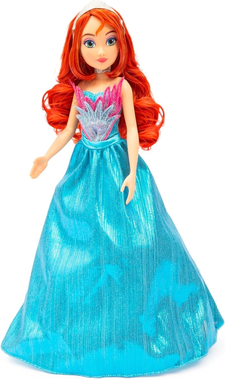 Fairy Ball Fashion Doll Sparkling Blue Gown Tiara Articulated Toy