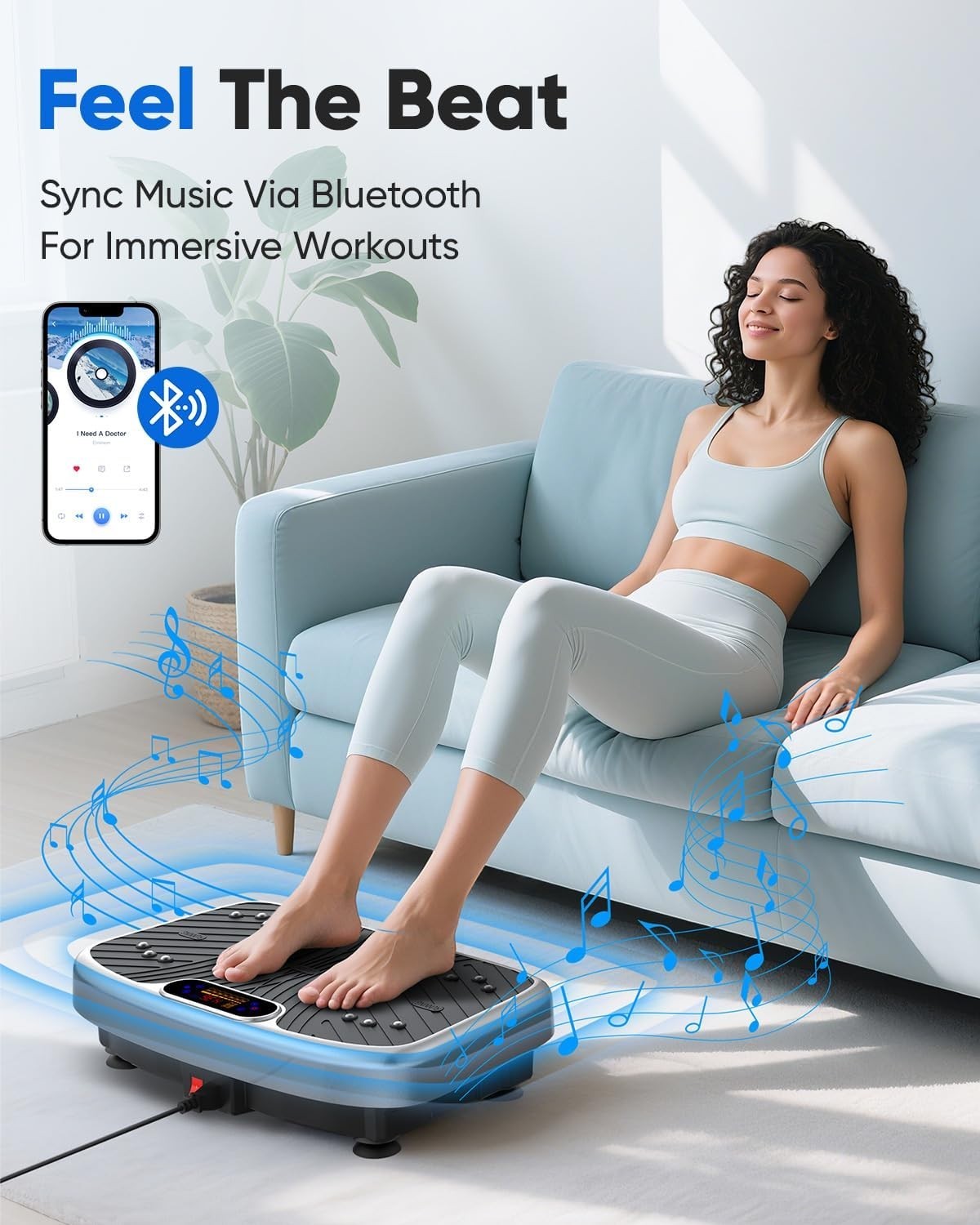 Silver Vibration Plate Exercise Machine Lymphatic Drainage 200 Speeds