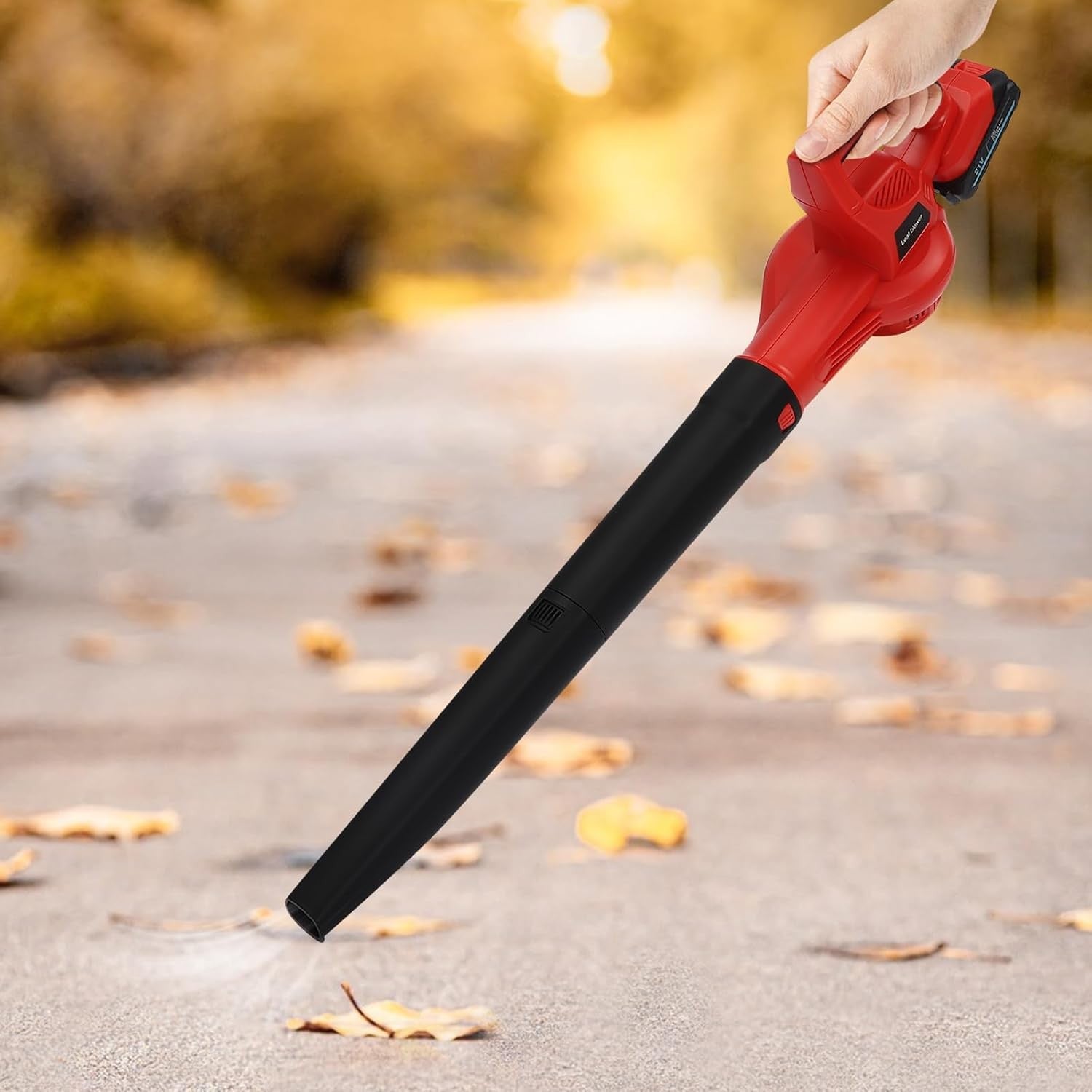 Cordless Leaf Blower 2 Batteries Lightweight Lithium Electric Garden Cleaner