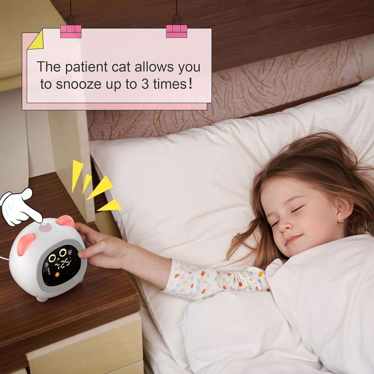 Kids OK to Wake Alarm Clock Sleep Training Night Light Dual Alarm Toddler