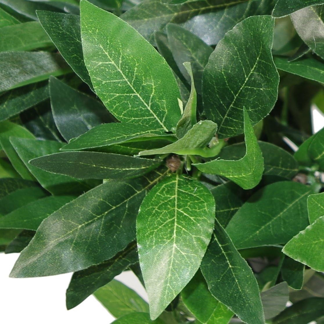 90cm Artificial Bay Laurel Topiary Ball Tree Green Twist Indoor Outdoor Decor